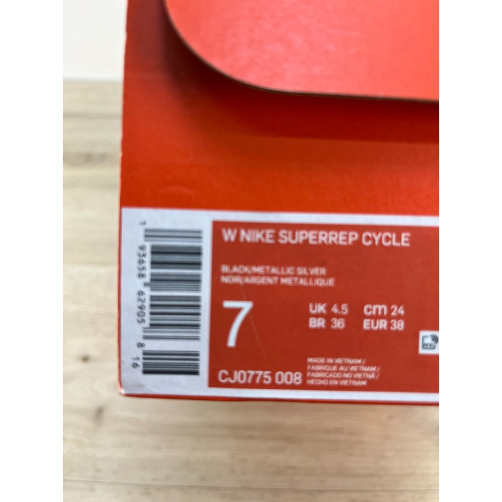 Nike SuperRep Cycle Black Red Cycling Shoes CJ0775-008 WOMENS SIZE 7 - Picture 8 of 8